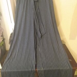 Striped Wide-Leg Pants